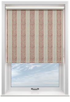 Land & Shore Fintra Stripe (Blackout), Red Blue - Roller Blind